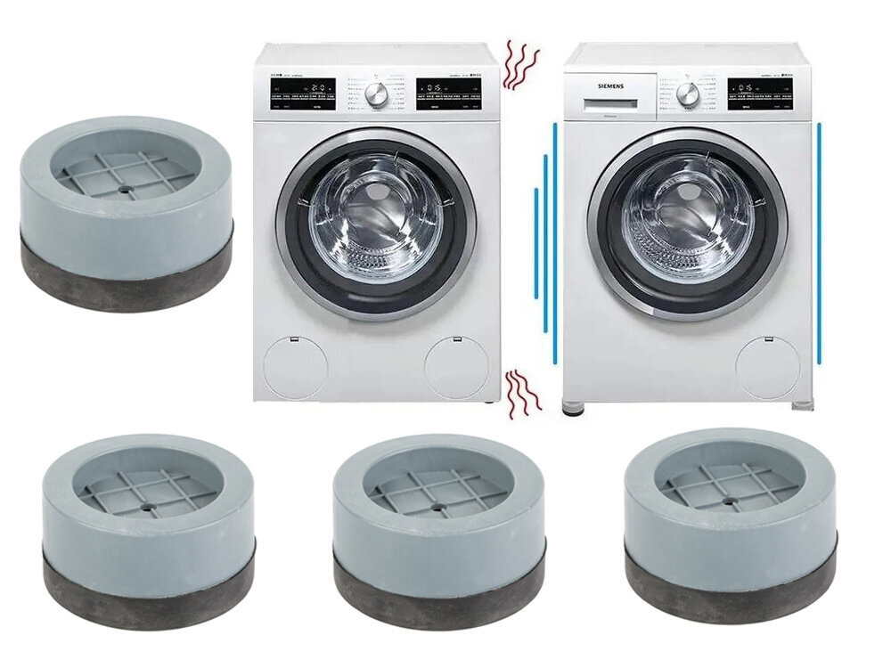 Vibratsioonivastased kummist jalapadjad pesumasinale, 4 tk hind ja info | Kodumasinate lisatarvikud | kaup24.ee