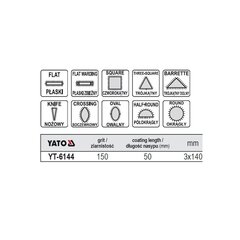 10.osalone teemantviilide komplekt 3x140x50MM 6144 цена и информация | Механические инструменты | kaup24.ee