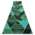 Дорожки противоскользящие треугольники TRÓJKĄTY, зеленая резинка 100cm