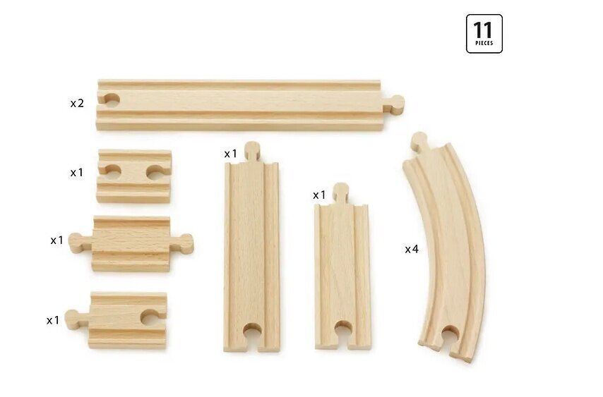 Puidust rongirööbaste tarvikute komplekt Brio 33401, 11 o. hind ja info | Poiste mänguasjad | kaup24.ee