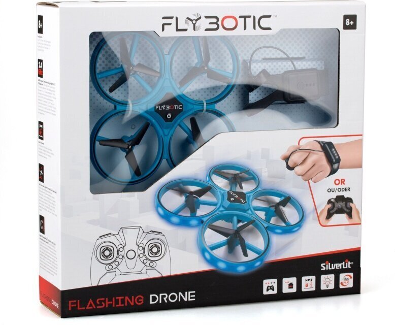 Flybotic RC droon Flashing Drone, sinine цена и информация | Poiste mänguasjad | kaup24.ee