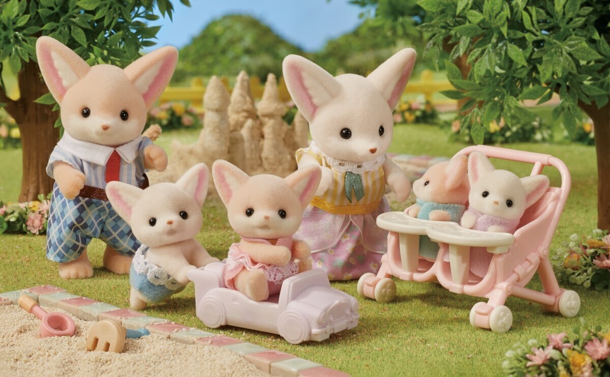 Sylvanian Families mängukomplekt Fennec Fox Family hind ja info | Tüdrukute mänguasjad | kaup24.ee