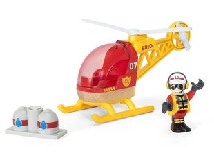 Пожарный вертолет Brio World 33797 цена и информация | Развивающий мелкую моторику - кинетический песок KeyCraft NV215 (80 г) детям от 3+ лет, бежевый | kaup24.ee