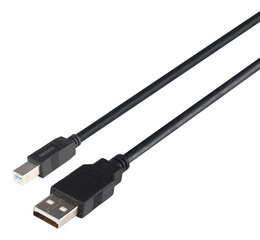 Deltaco USB-A male - USB-B male LSZH, 1 m hind ja info | Kaablid ja juhtmed | kaup24.ee