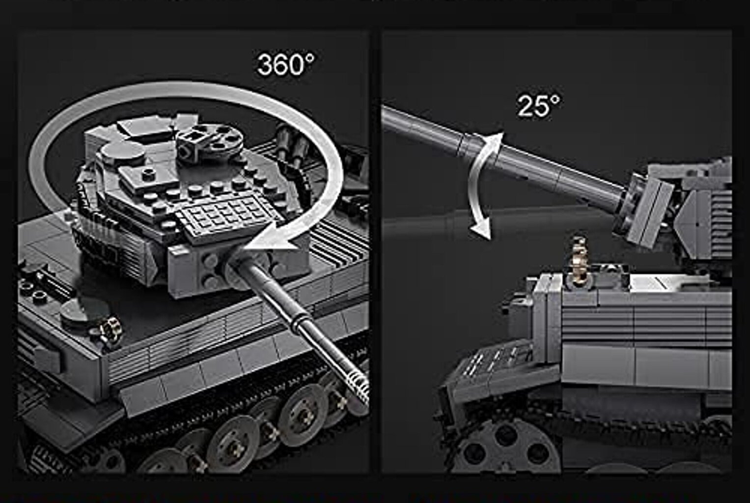 Constructor Tiger tank RC Cada C61071W 925 el. цена и информация | Klotsid ja konstruktorid | kaup24.ee