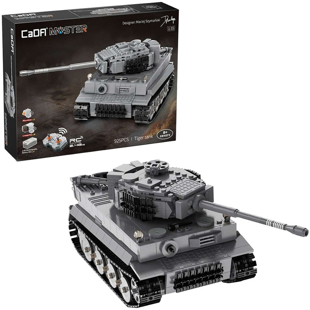 Constructor Tiger tank RC Cada C61071W 925 el. цена и информация | Klotsid ja konstruktorid | kaup24.ee