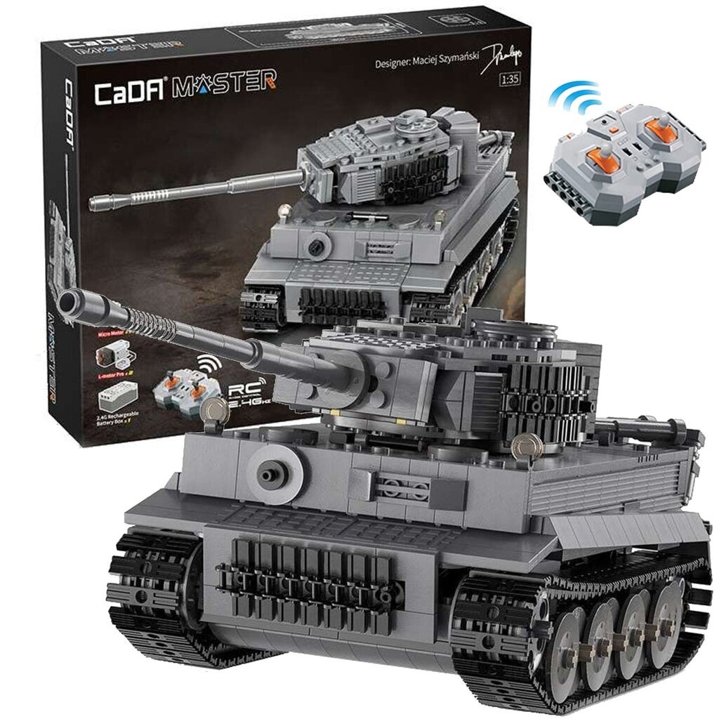 Constructor Tiger tank RC Cada C61071W 925 el. цена и информация | Klotsid ja konstruktorid | kaup24.ee