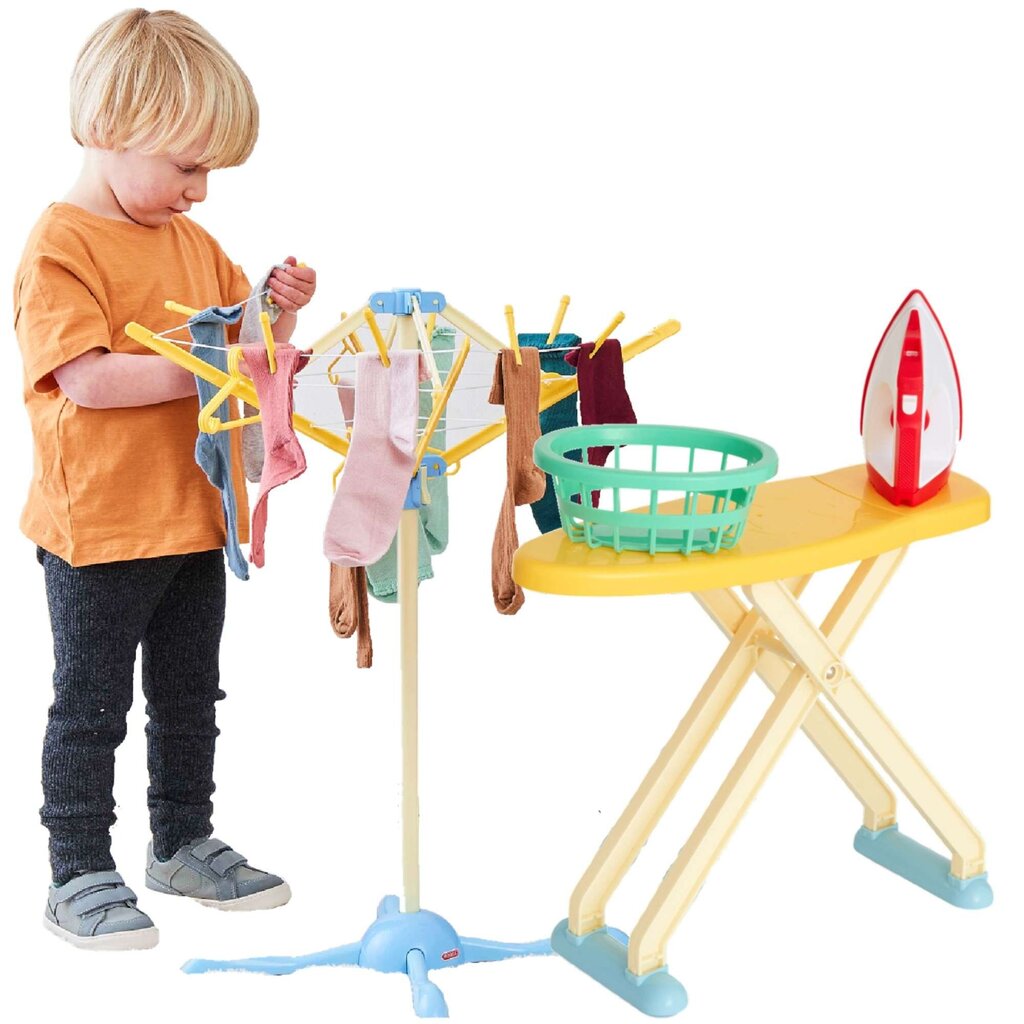 Triikimiskomplekt lastele triikraud, triikimislaud ja kuivati Casdon hind ja info | Tüdrukute mänguasjad | kaup24.ee