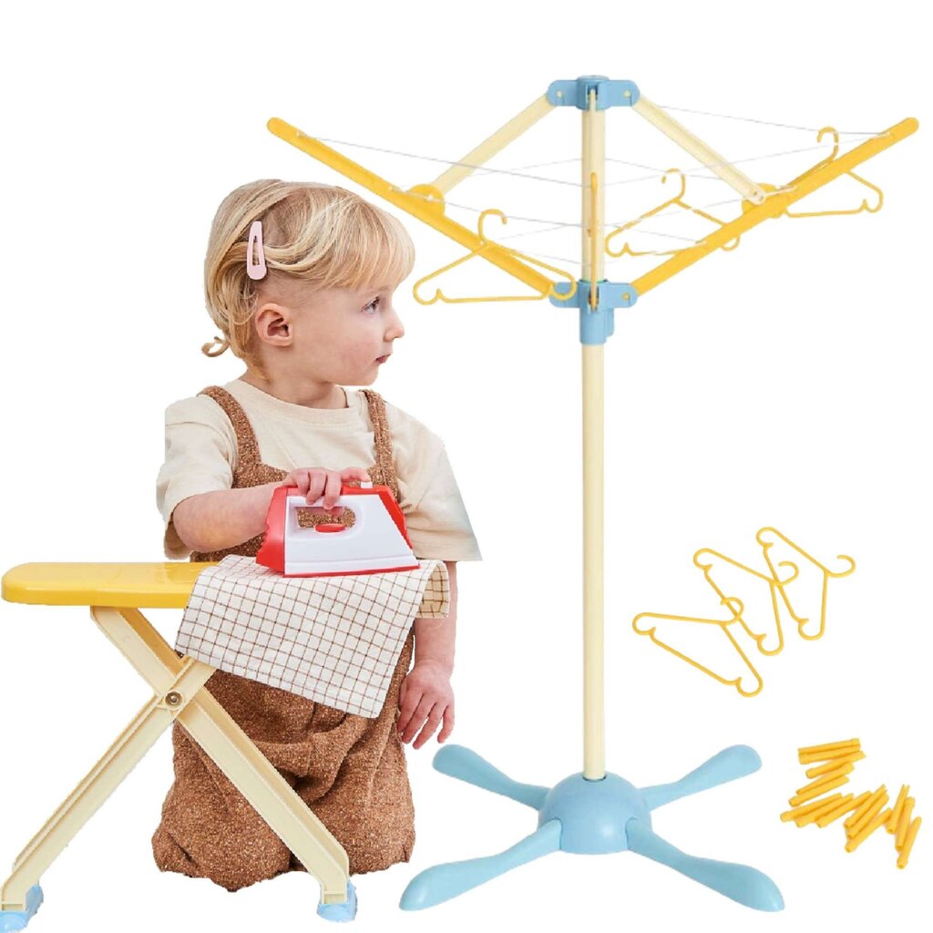 Triikimiskomplekt lastele triikraud, triikimislaud ja kuivati Casdon hind ja info | Tüdrukute mänguasjad | kaup24.ee
