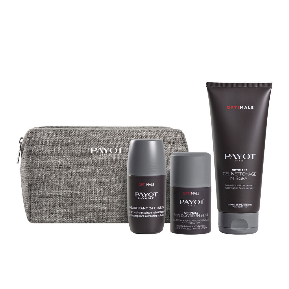Komplekt Payot Optimale Homme Daily Care Ritual Set: niisutav kreem, 50ml + deodorant, 75ml + šampoon, 100ml + kosmeetikakott цена и информация | Dušigeelid, õlid | kaup24.ee