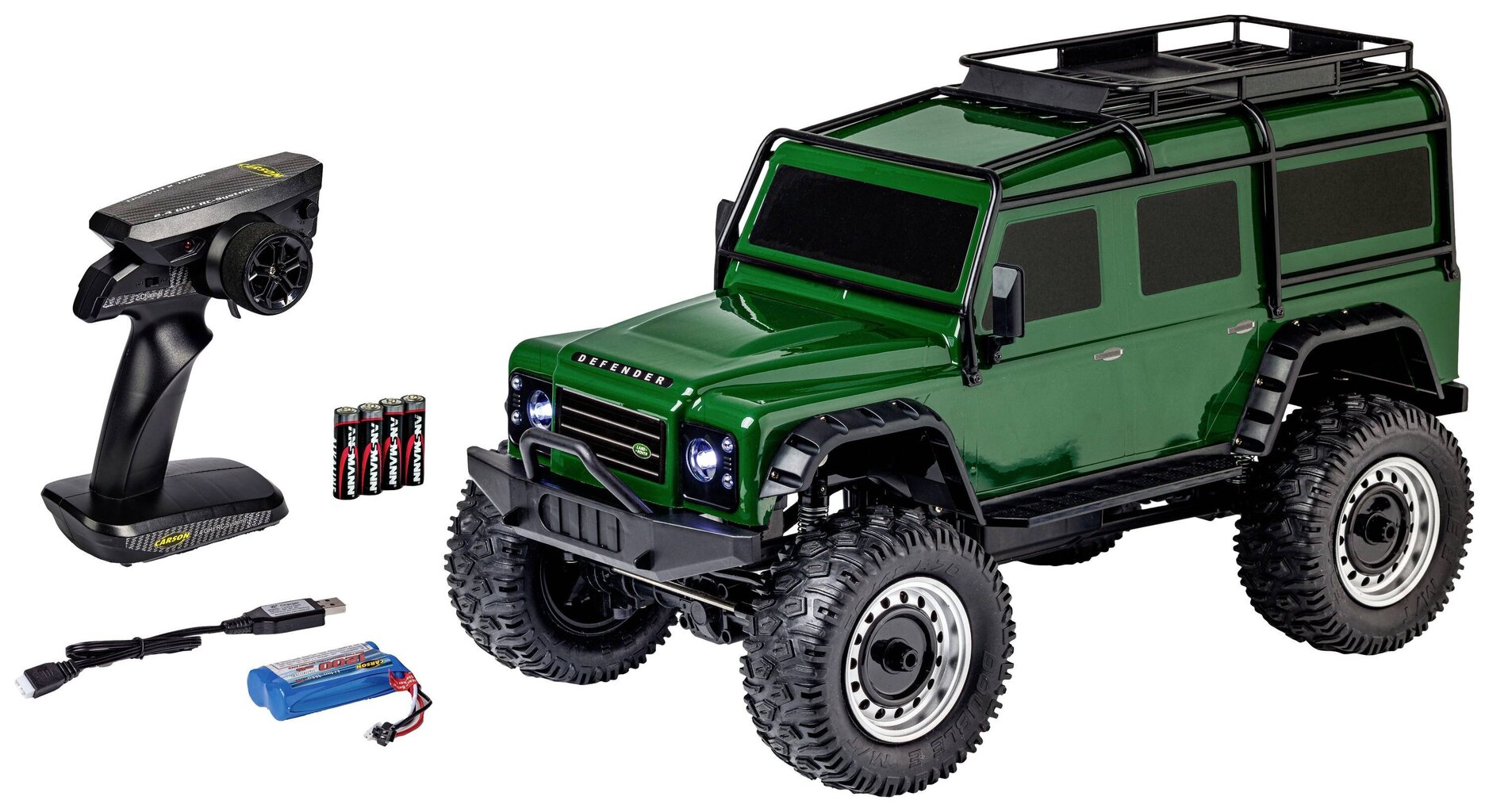Puldiga juhitav maastur Carson Land Rover, roheline цена и информация | Poiste mänguasjad | kaup24.ee