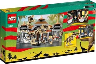 76961 LEGO® Jurassic World Külastuskeskus Tyrannosaurus ja Velociraptor rünnak hind ja info | Klotsid ja konstruktorid | kaup24.ee