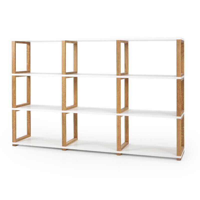 Riiul Art Shelf 2333-001 3x3, tamm/valge цена и информация | Riiulid | kaup24.ee