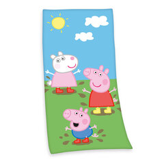 Herding ‘Peppa Pig‘ Veluurist vannilina lastele, 75x150 cm цена и информация | Полотенца | kaup24.ee