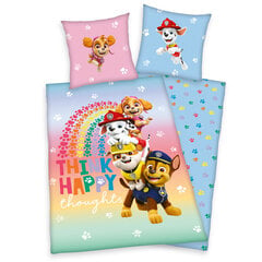 Herding ‘Paw Patrol Think Happy‘ Laps voodipesukomplekt, 140x200, 2tk hind ja info | Beebide ja laste voodipesu | kaup24.ee