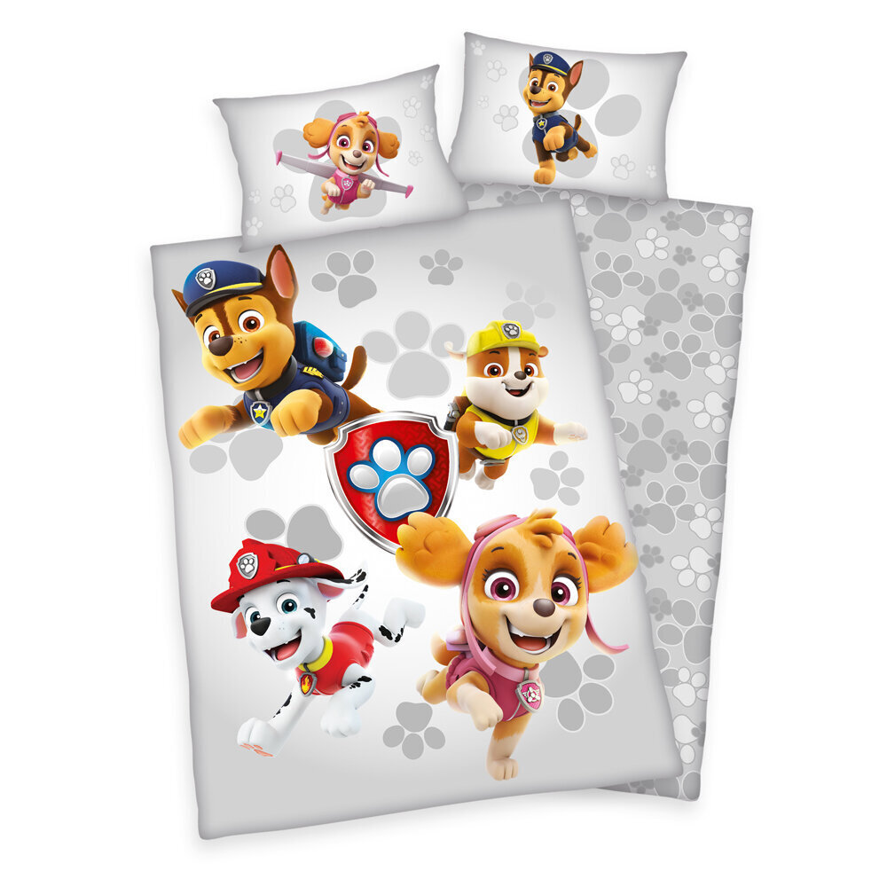 Herding ‘Paw Patrol‘ Voodipesukomplekt väikelastele, 100x135, 2 tk hind ja info | Beebide ja laste voodipesu | kaup24.ee