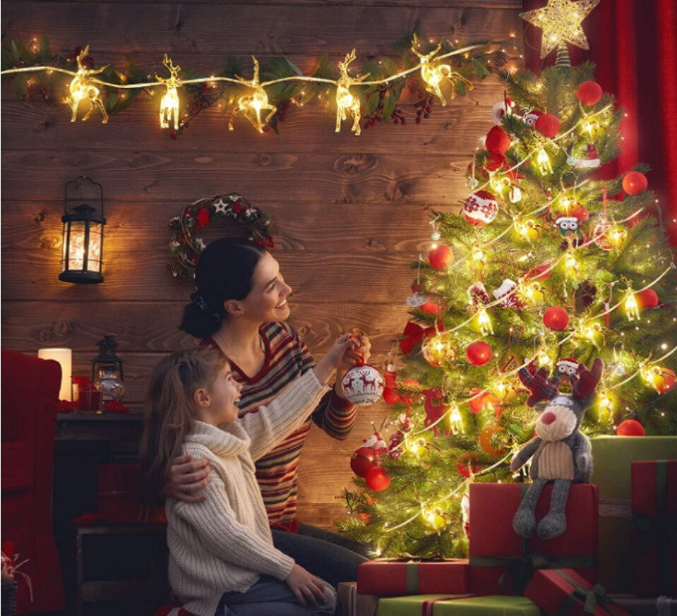 1,5-meetrine põdrakujulistest LED-valgustitest jõuluvanik цена и информация | Jõulutuled | kaup24.ee