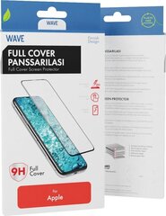 Wave kaitseklaas Full Cover, iPhone 14 Plus, must raam цена и информация | Защитные пленки для телефонов | kaup24.ee
