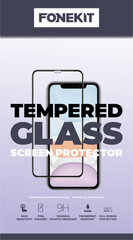 FoneKit kaitseklaas Full Cover, iPhone 14 Plus, must hind ja info | Ekraani kaitsekiled | kaup24.ee