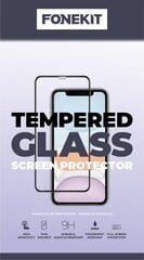 FoneKit kaitseklaas Full Cover, iPhone 14 Pro Max, must цена и информация | Защитные пленки для телефонов | kaup24.ee