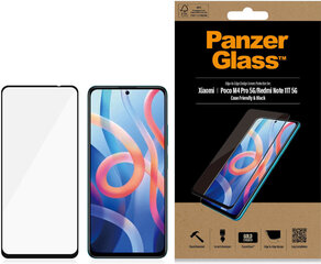 PanzerGlass kaitseklaas, Xiaomi Redmi Note 11/11T 5G, must raam цена и информация | Защитные пленки для телефонов | kaup24.ee