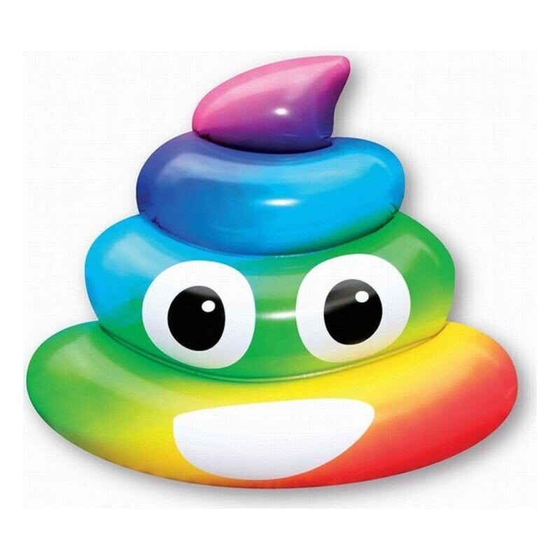 Õhkmadrats Rainbow Poo (107 x 121 x 26 cm) цена и информация | Täispuhutavad veemänguasjad ja ujumistarbed | kaup24.ee