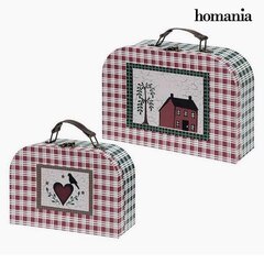 Набор картонных чемоданов Homania, 2 шт. цена и информация | Ящики для вещей | kaup24.ee