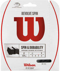 Струна для теннисной ракетки Wilson Revolve Spin 17/1,25 мм, черная цена и информация | Товары для большого тенниса | kaup24.ee