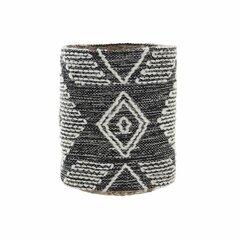 Корзина DKD Home Decor 27 x 27 x 32 cm Натуральный Чёрный Белый Ikat джут бахрома Boho цена и информация | Ящики для вещей | kaup24.ee