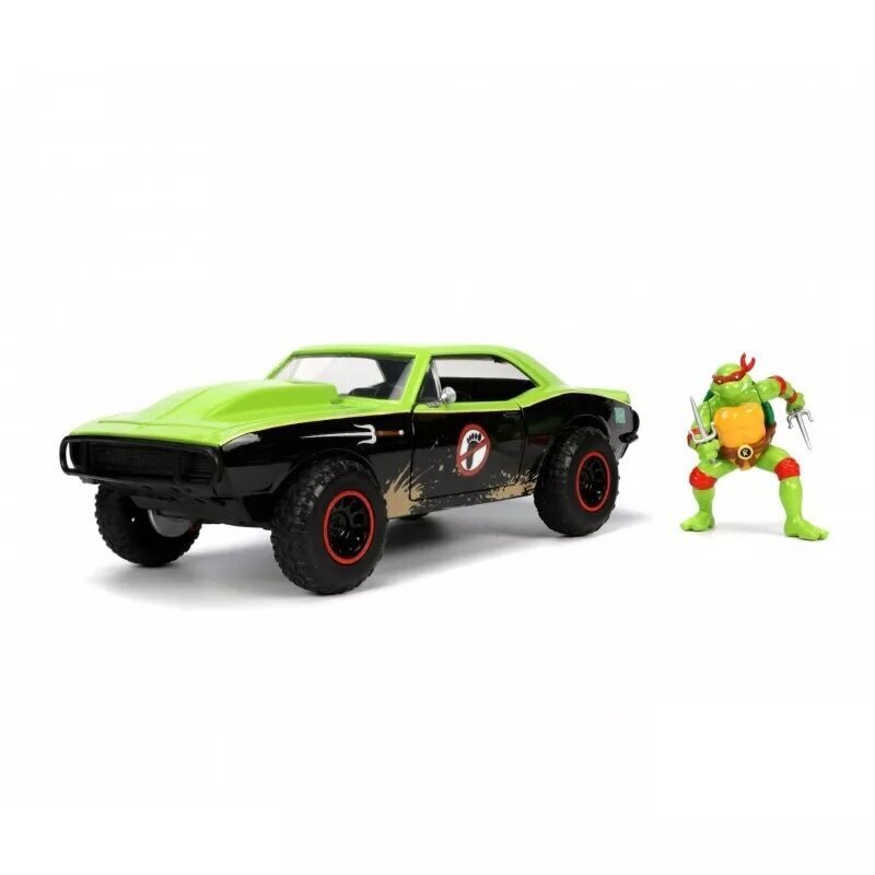 Kollektsioneeritav auto figuuriga Jada Toys Turtles Raphael Chevy Camaro 1:24 hind ja info | Poiste mänguasjad | kaup24.ee