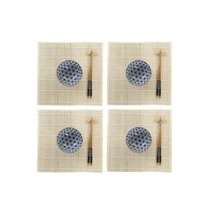 Набор для суши DKD Home Decor 14,5 x 14,5 x 31 cm Чёрный Керамика Восточный (16 Предметы) цена и информация | Посуда, тарелки, обеденные сервизы | kaup24.ee