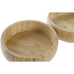 Салатница DKD Home Decor Натуральный Бамбук (20 x 20 x 5 cm) (2 штук) цена и информация | Посуда, тарелки, обеденные сервизы | kaup24.ee