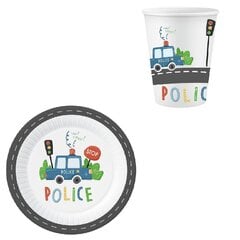 Набор одноразовой посуды на 30 персон "Полицейский" цена и информация | Праздничная одноразовая посуда | kaup24.ee
