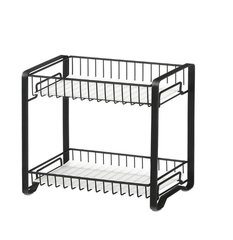 2-х ярусная полка для специй, черная цена и информация | Комплектующие для кухонной мебели | kaup24.ee
