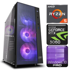 Персональный компьютер INTOP Ryzen 5 3600 16GB 240SSD M.2 NVME+1TB RTX3060 12GB WIN10Pro цена и информация | Стационарные компьютеры | kaup24.ee