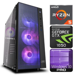 Персональный компьютер INTOP Ryzen 5 5600X 16GB 240SSD M.2 NVME+1TB GTX1650 4GB WIN10Pro цена и информация | Стационарные компьютеры | kaup24.ee