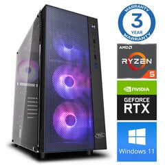 INTOP Ryzen 5 5600X 16GB 240SSD M.2 NVME+2TB RTX4060Ti 8GB WIN11Pro hind ja info | Lauaarvutid | kaup24.ee