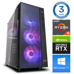 INTOP Ryzen 5 3600 16GB 240SSD M.2 NVME+1TB RTX4060Ti 8GB WIN11 цена и информация | Стационарные компьютеры | kaup24.ee