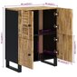 vidaXL puhvetkapp 4 uksega, 60 x 33 x 75 cm, mangopuit hind ja info | Vitriinkapid | kaup24.ee
