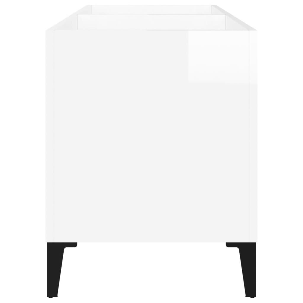 vidaXL plaadikapp, kõrgläikega valge, 74,5 x 38 x 48 cm, tehispuit hind ja info | Kapid | kaup24.ee
