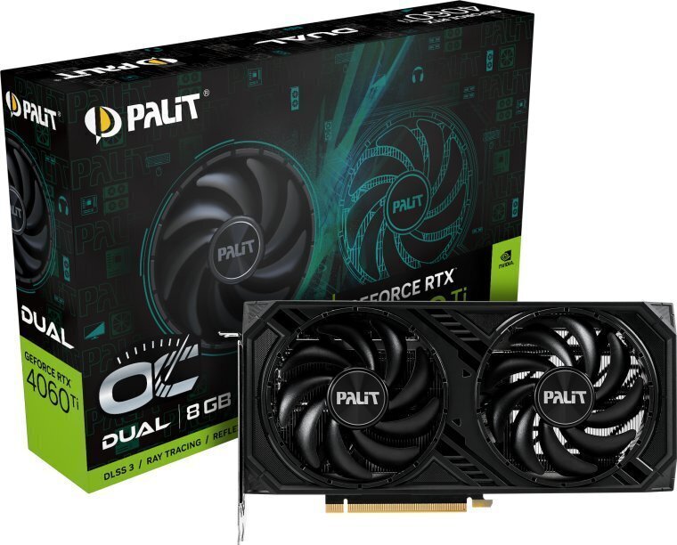 Palit GeForce RTX 4060 Ti Dual OC (NE6406TT19P1-1060D) цена и информация | Videokaardid (GPU) | kaup24.ee