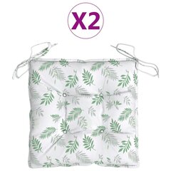 vidaXL tooli istmepadjad 2 tk, lehemuster, 50 x 50 x 7 cm, kangas цена и информация | Подушки, наволочки, чехлы | kaup24.ee