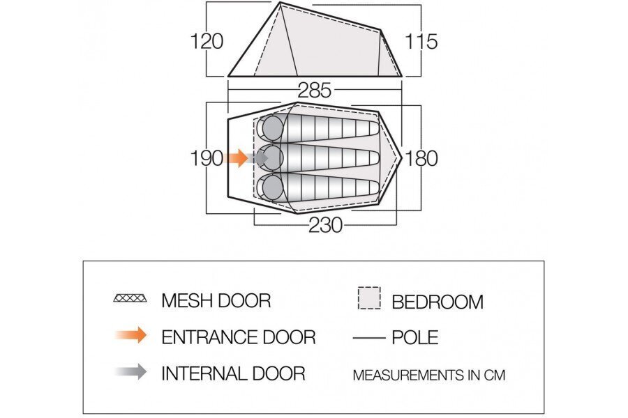 Telk Vango Soul 300, roheline hind ja info | Telgid | kaup24.ee