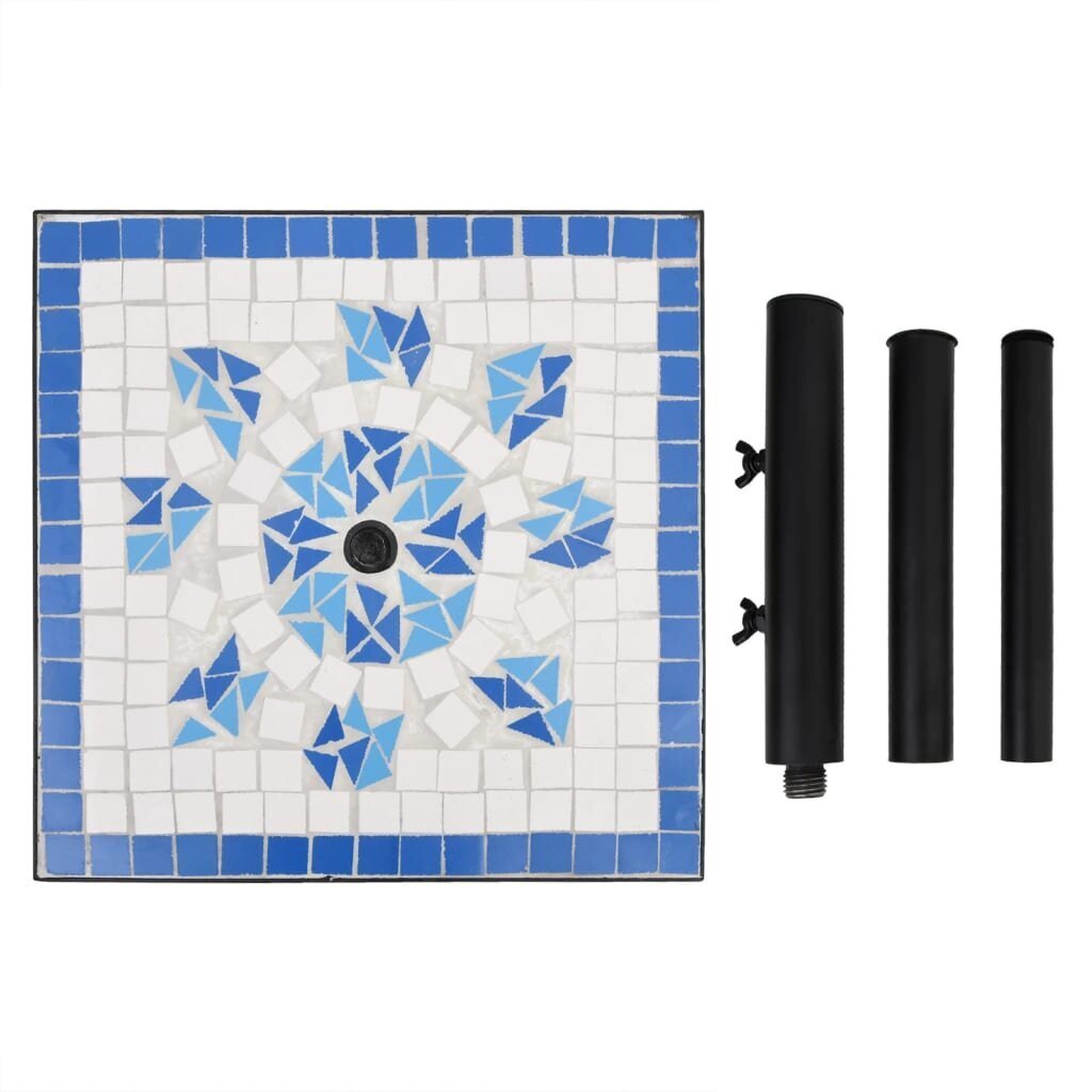 vidaXL päikesevarju alus, sinine ja valge, kandiline, 12 kg цена и информация | Päikesevarjud, markiisid ja alused | kaup24.ee