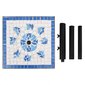 vidaXL päikesevarju alus, sinine ja valge, kandiline, 12 kg hind ja info | Päikesevarjud, markiisid ja alused | kaup24.ee