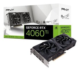 PNY GeForce RTX 4060 Ti Verto Dual Fan DLSS 3 (VCG4060T8DFXPB1) цена и информация | Видеокарты | kaup24.ee