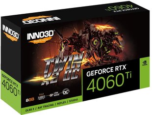 Inno3D GeForce RTX 4060 Ti Twin X2 OC (N406T2-08D6X-171153N) цена и информация | Видеокарты | kaup24.ee