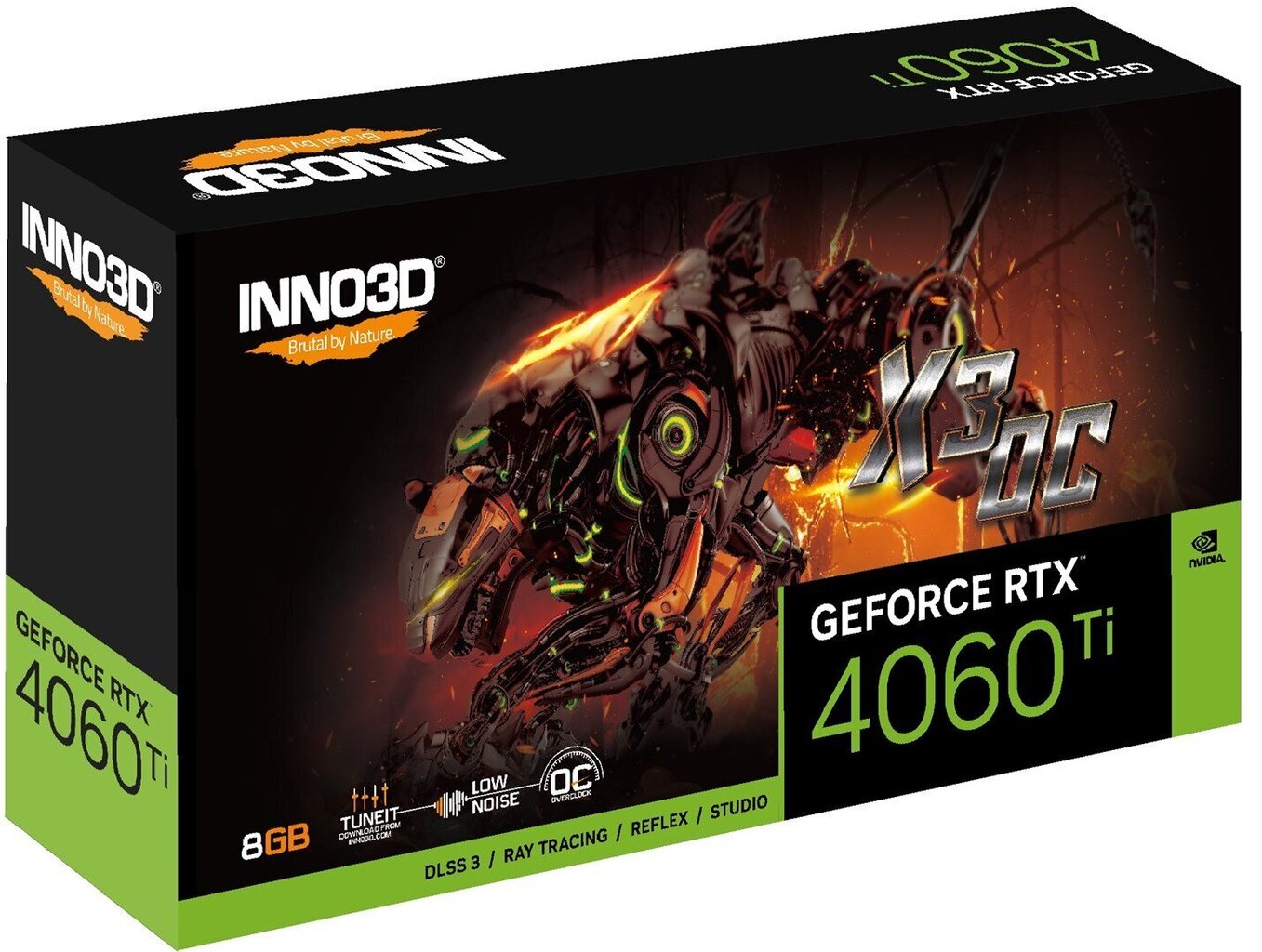 Inno3D GeForce RTX 4060 Ti X3 OC (N406T3-08D6X-171153L) цена и информация | Videokaardid (GPU) | kaup24.ee