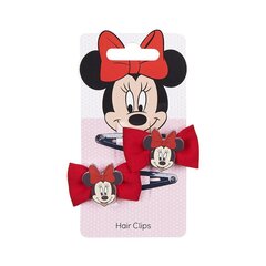 Juukseklambrid Hair Clips Minnie Mouse Punane Lasso 2 Ühikut hind ja info | Juuste aksessuaarid | kaup24.ee