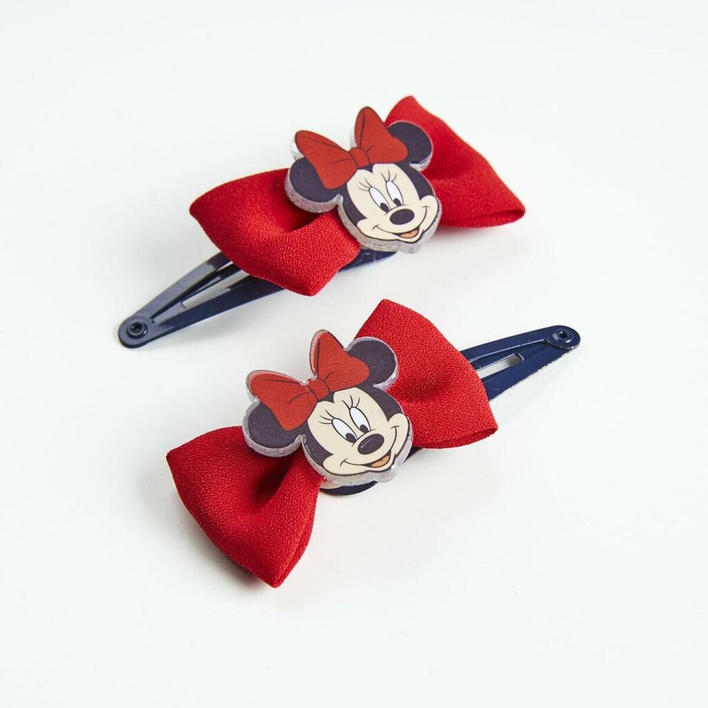 Juukseklambrid Hair Clips Minnie Mouse Punane Lasso 2 Ühikut hind ja info | Juuste aksessuaarid | kaup24.ee